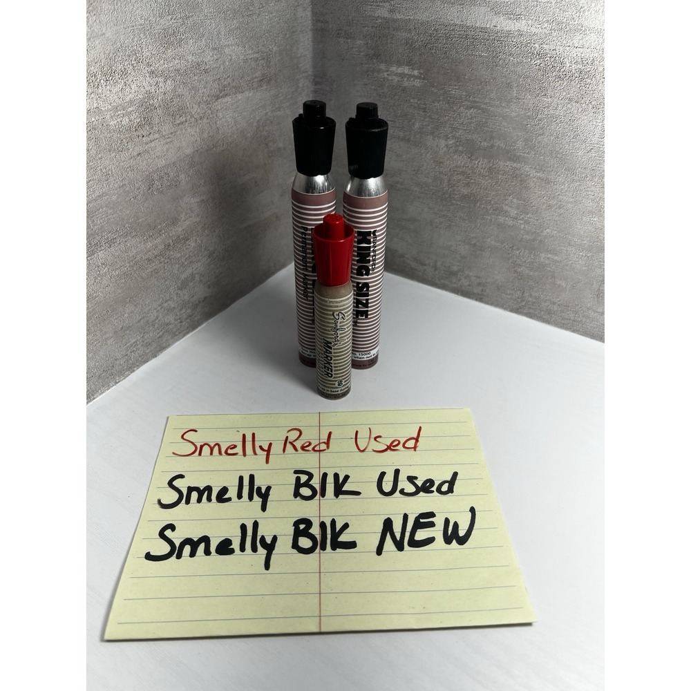 VTG 3 Sharpie Sanford King Size Permanent Black and Red Markers SMELLY